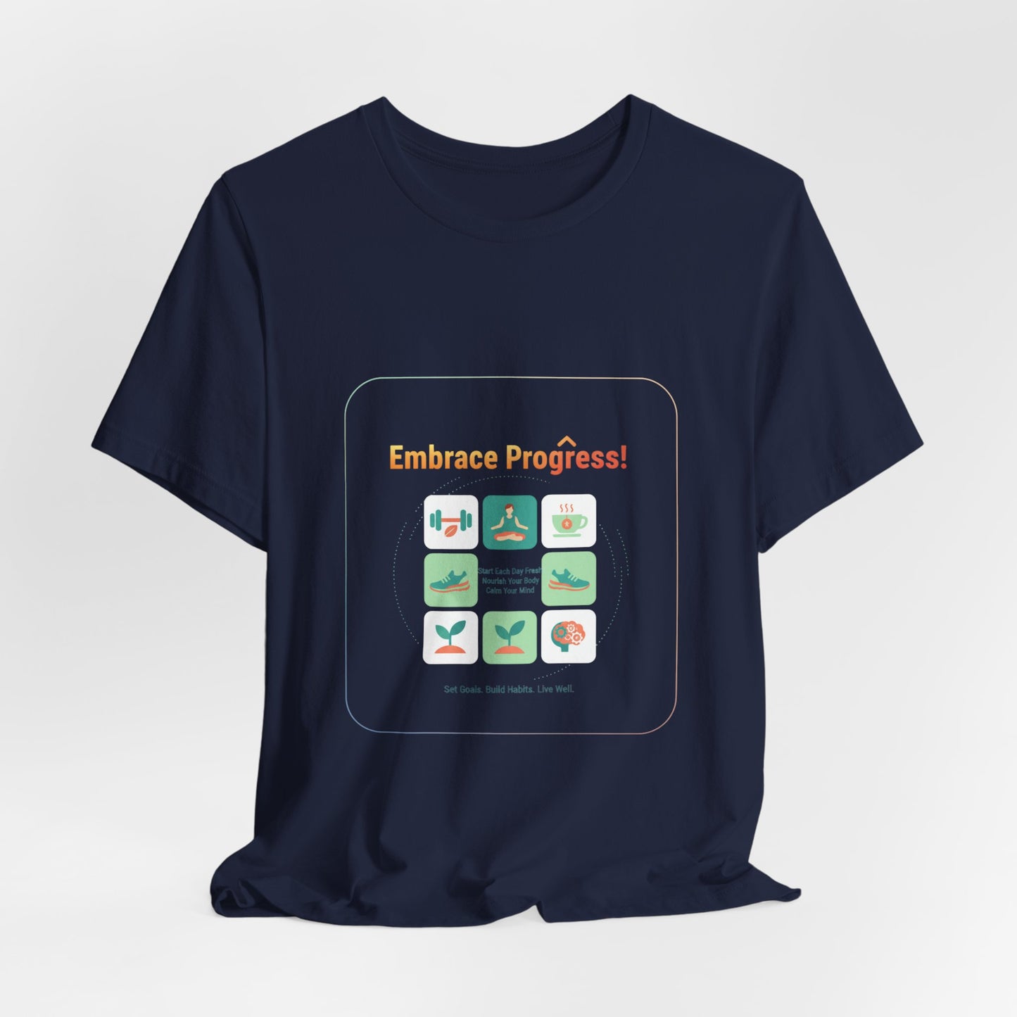 Embrace Progress Checklist Tee | NY resolution, fitness goal