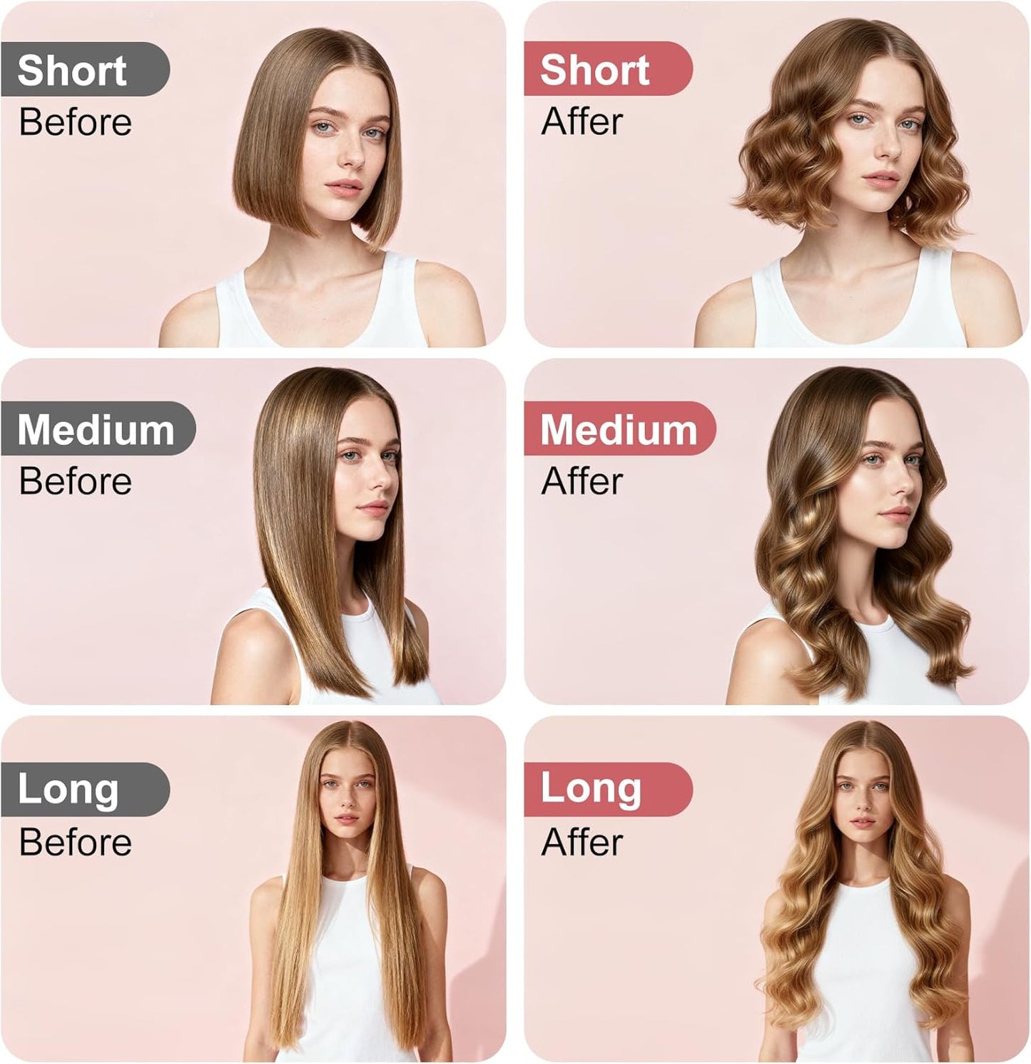 Curling Wand Hair Curler with Curling Tongs and Clamp.