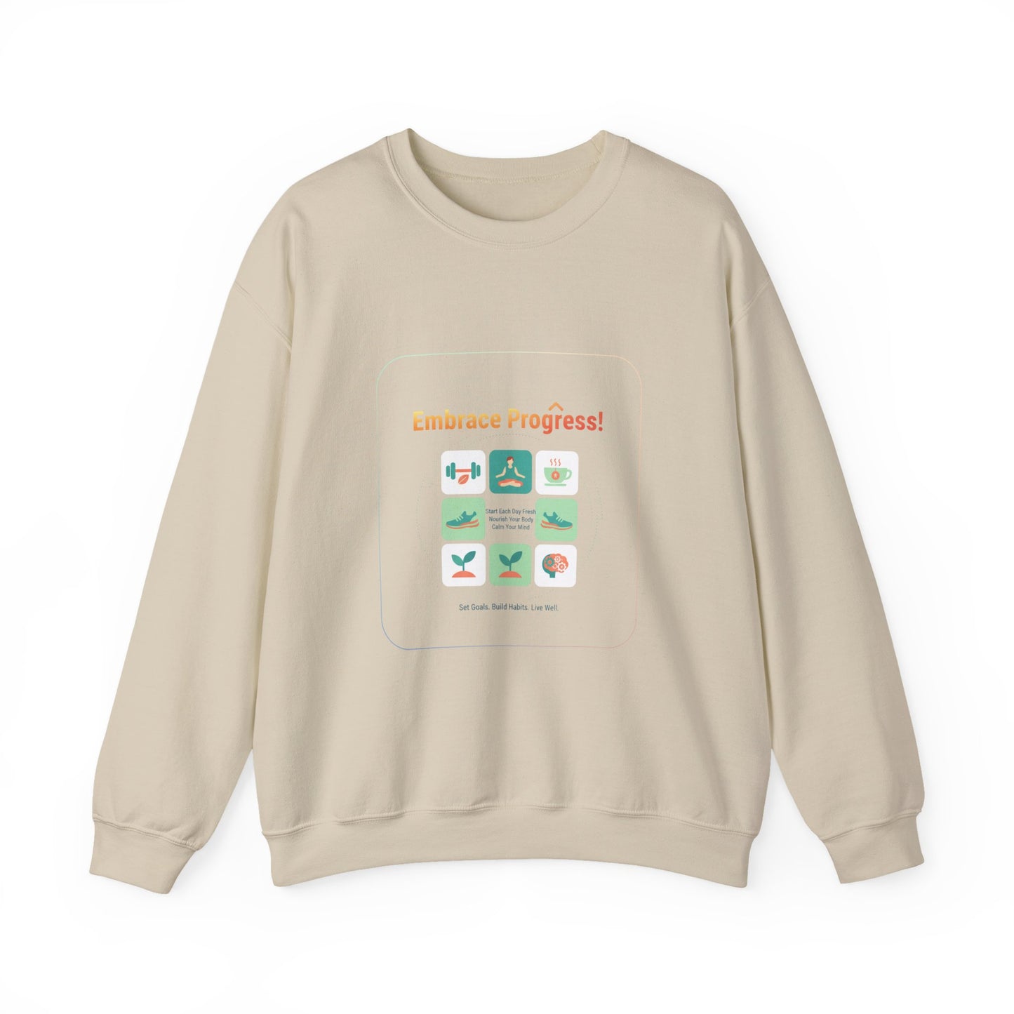 Embrace Progress Checklist Sweatshirt | NY resolution, health goals