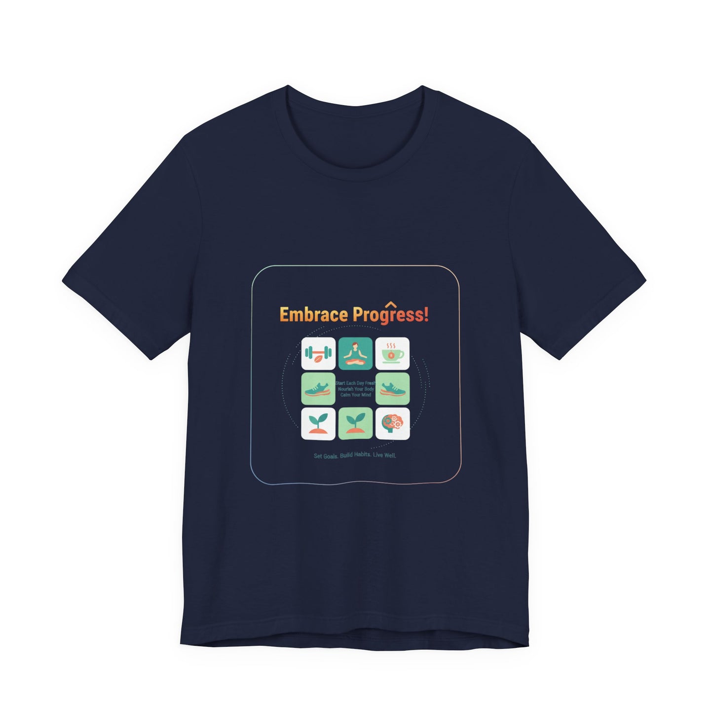 Embrace Progress Checklist Tee | NY resolution, fitness goal