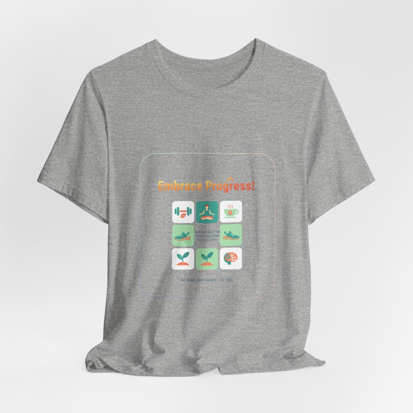 Embrace Progress Checklist Tee | NY resolution, fitness goal