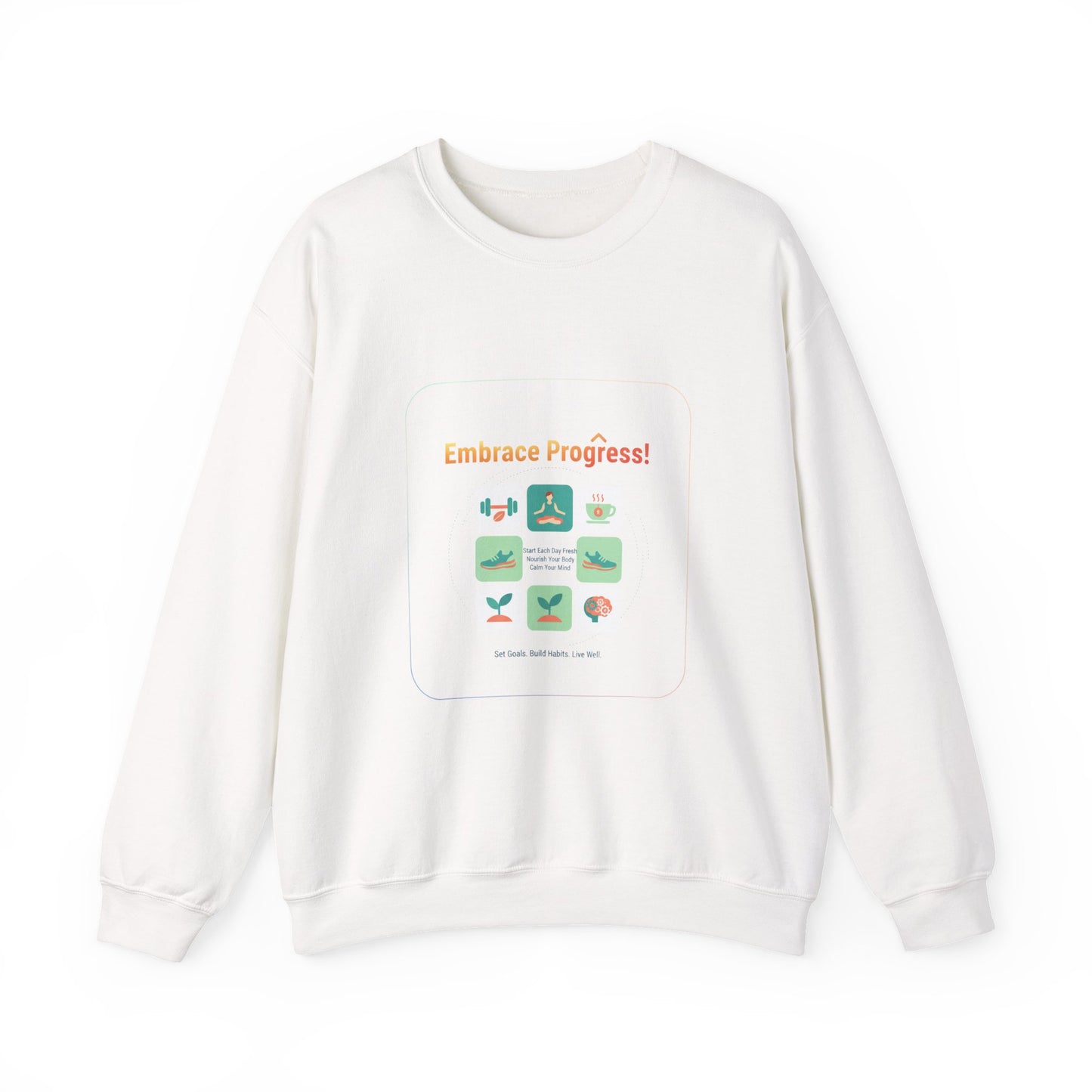Embrace Progress Checklist Sweatshirt | NY resolution, health goals