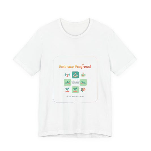 Embrace Progress Checklist Tee | NY resolution, fitness goal