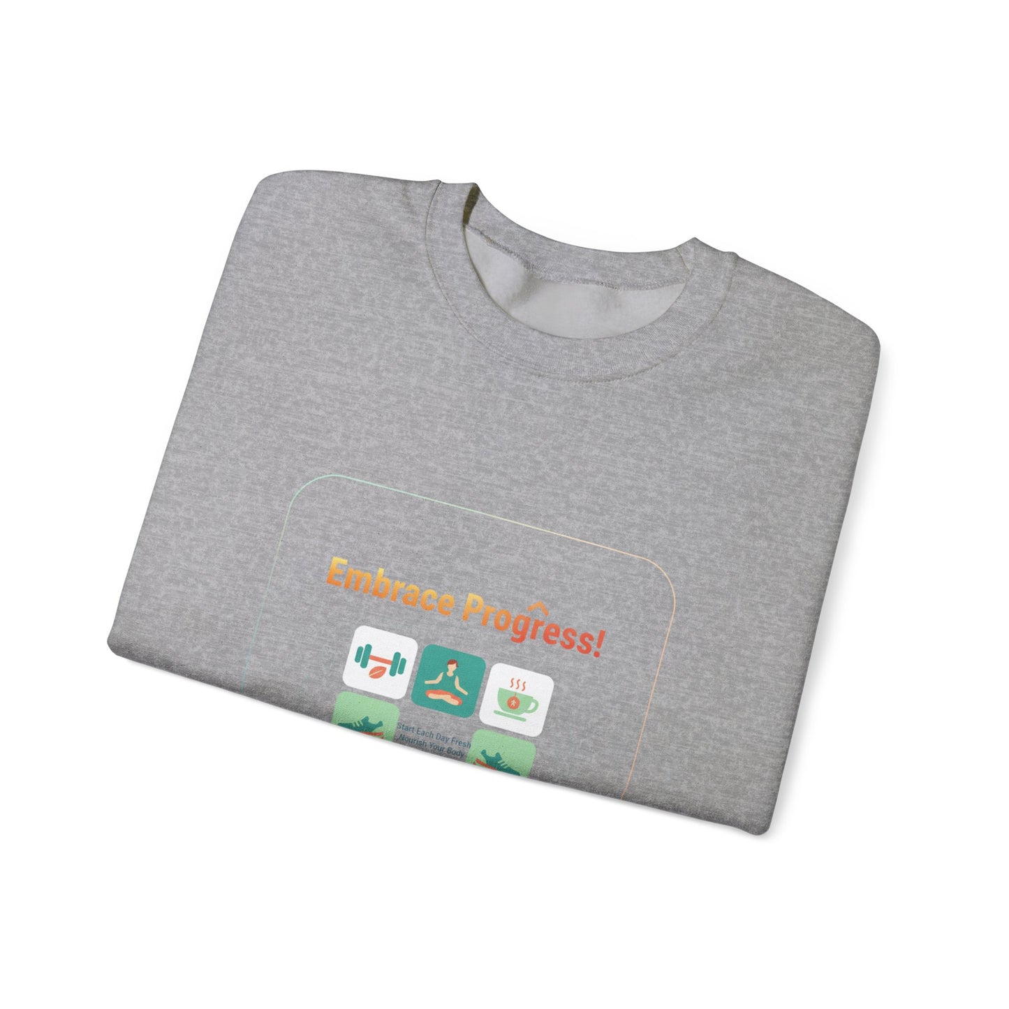 Embrace Progress Checklist Sweatshirt | NY resolution, health goals