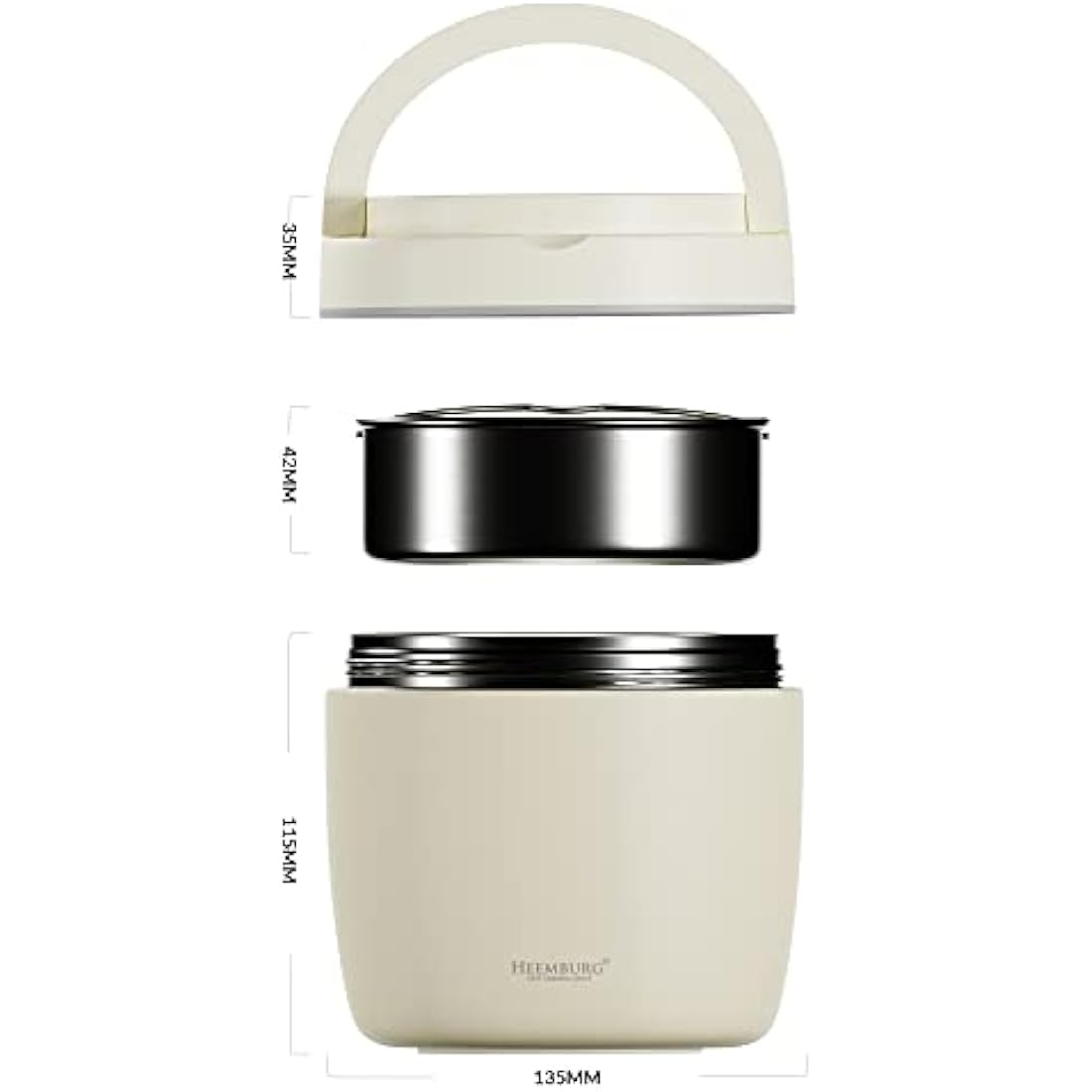 Thermal Food Flask  Stainless Steel Insulated Double Wall  for Meals