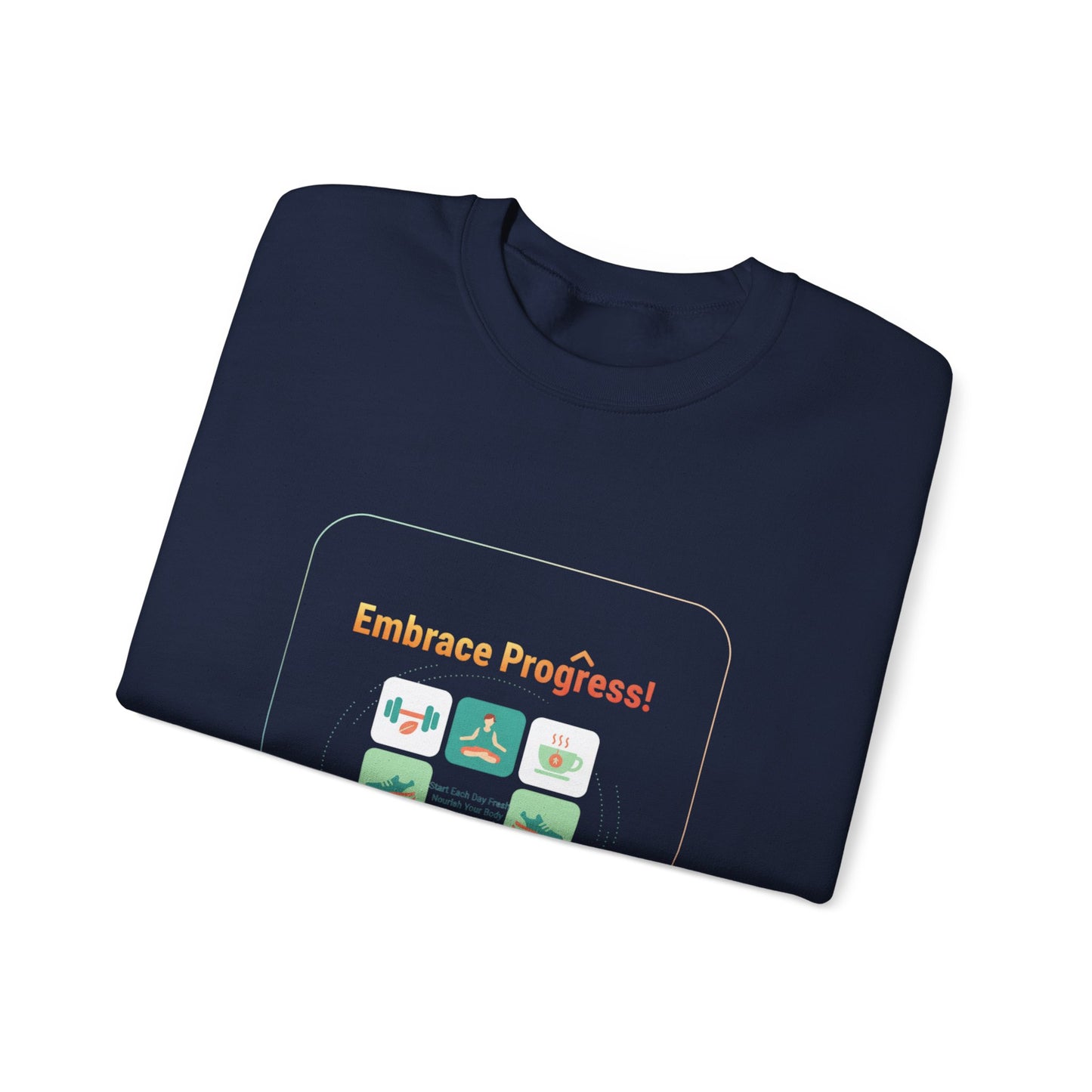 Embrace Progress Checklist Sweatshirt | NY resolution, health goals