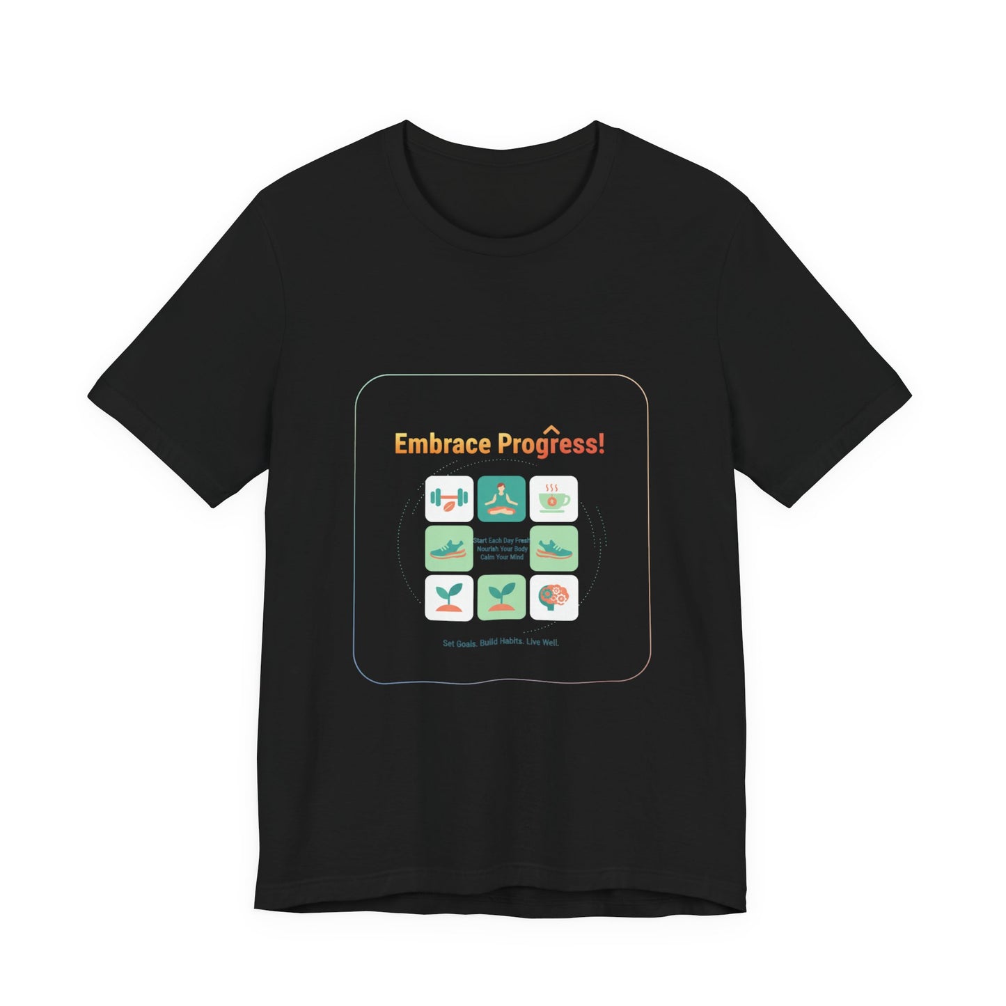 Embrace Progress Checklist Tee | NY resolution, fitness goal
