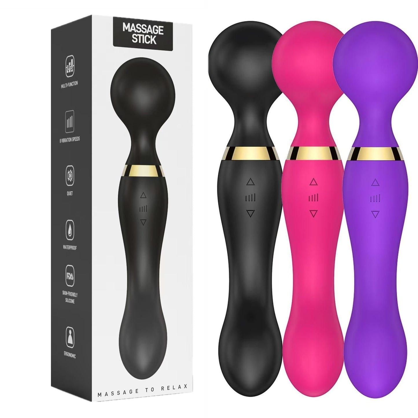Powerful Multi-Speed Magic Massager Wand Massage Full Body USB Rechargeable 20s