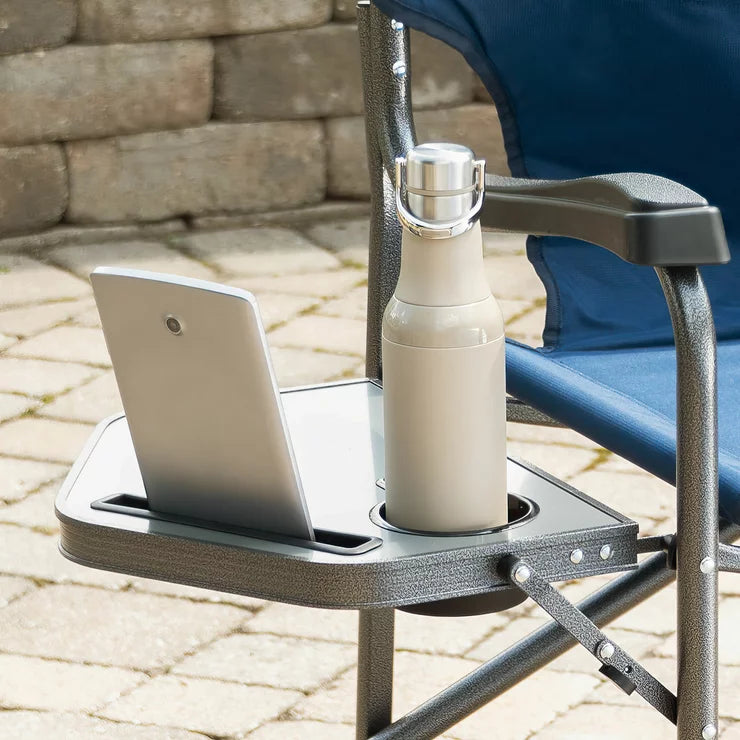 Timber Ridge Folding Directors Chair with Side Table