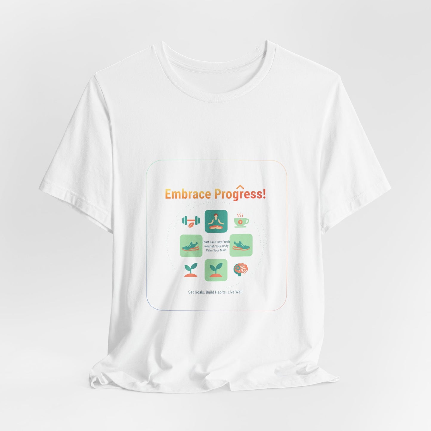 Embrace Progress Checklist Tee | NY resolution, fitness goal
