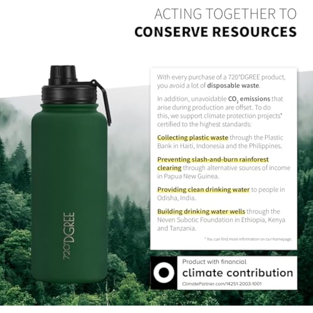 Vaccum Insulated Water Bottle + Infuser “no Limit“ - 950ml - Leakproof