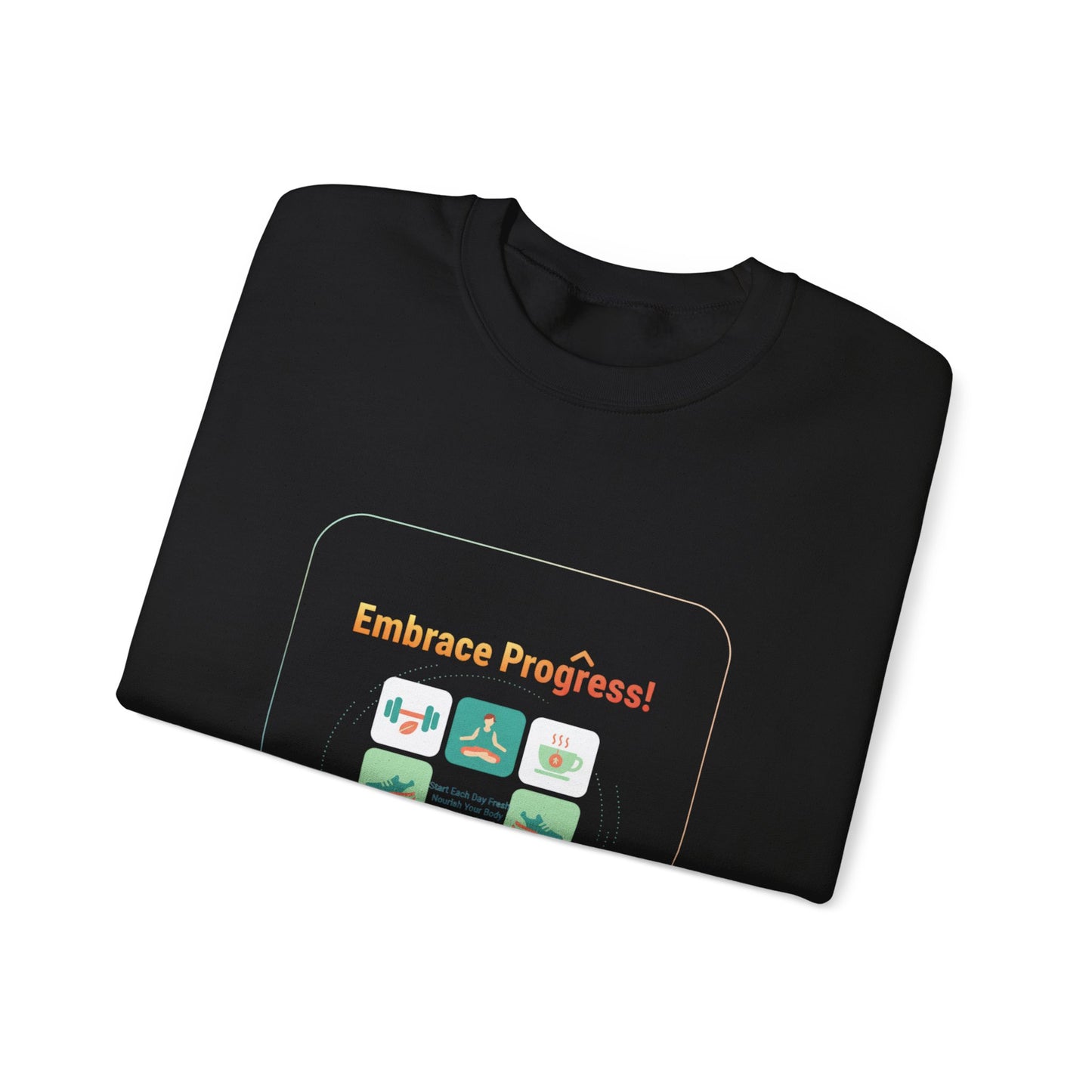 Embrace Progress Checklist Sweatshirt | NY resolution, health goals