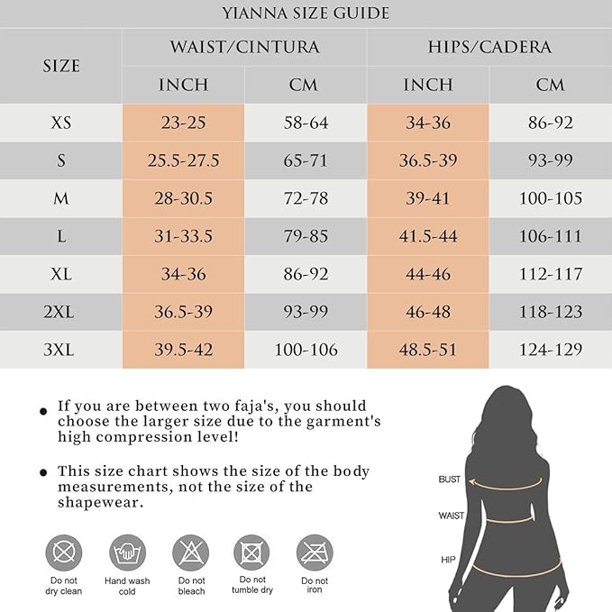 YIANNA Fajas Colombianas Shapewear for Women Postpartum Firm Tummy Control Body Shaper Butt Lifter Bodysuit