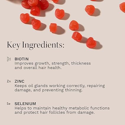 HAIR BURST Biotin Gummies for Hair Growth .