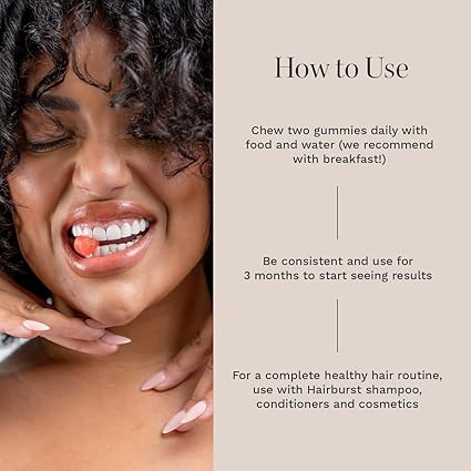 HAIR BURST Biotin Gummies for Hair Growth .