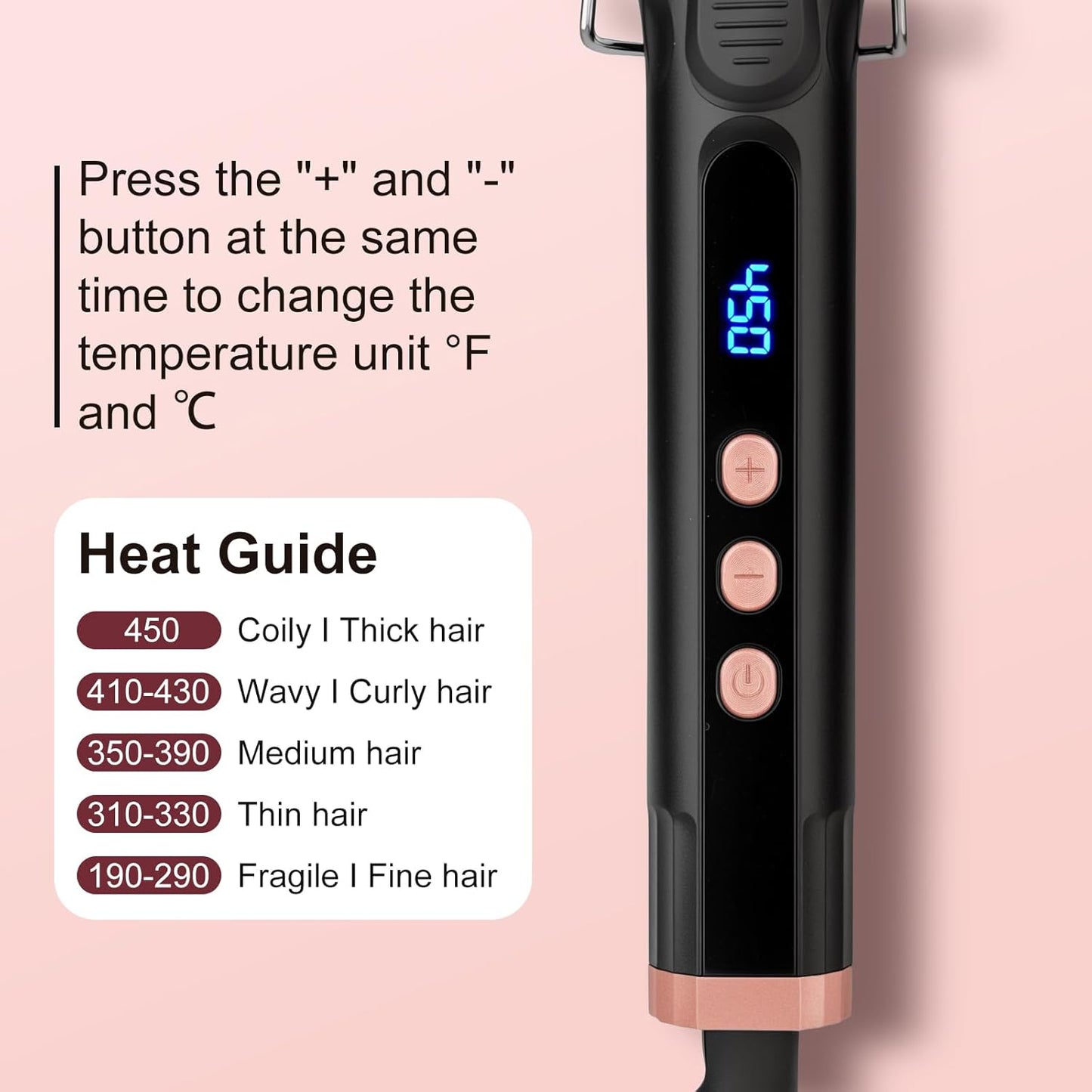 Curling Wand Hair Curler with Curling Tongs and Clamp.