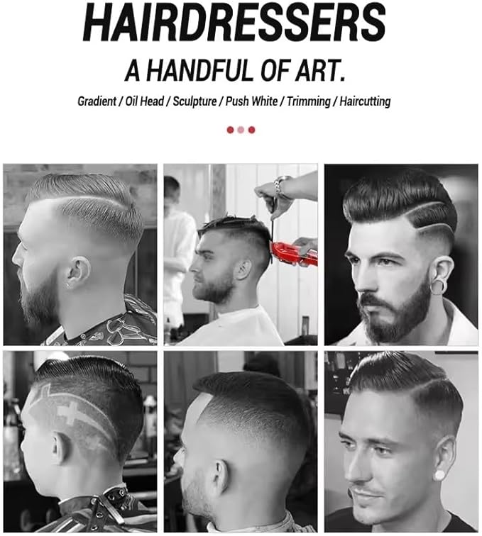 Professional Hair Clippers for Men,USB Rechargeable Hair Trimmer,Men's Grooming Kit with 4 Guide Combs for Barbers Shop & Home Use