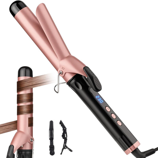 Curling Wand Hair Curler with Curling Tongs and Clamp.