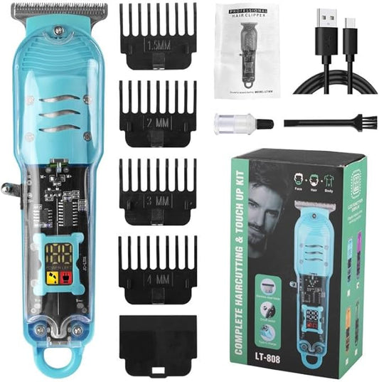 Professional Hair Clippers for Men,USB Rechargeable Hair Trimmer,Men's Grooming Kit with 4 Guide Combs for Barbers Shop & Home Use