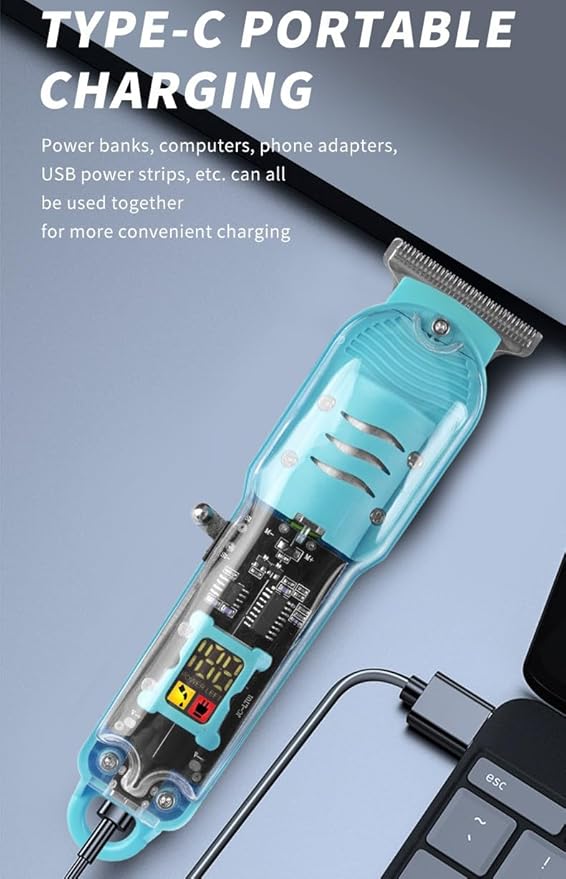 Professional Hair Clippers for Men,USB Rechargeable Hair Trimmer,Men's Grooming Kit with 4 Guide Combs for Barbers Shop & Home Use