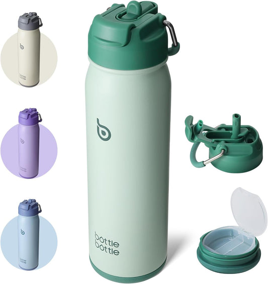 Insulated Water Bottle Stainless Steel 700ml（24oz(green)