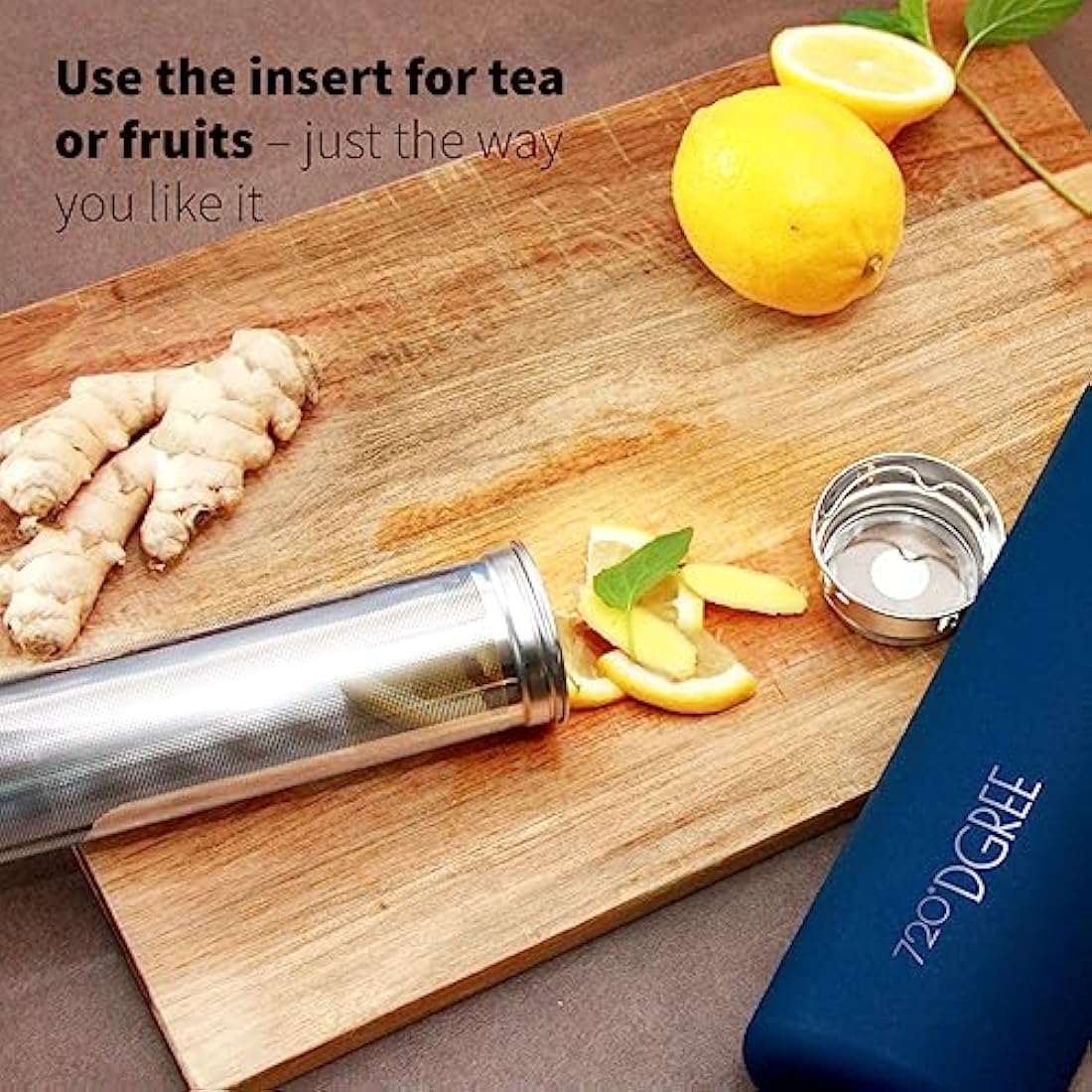 Vaccum Insulated Water Bottle + Infuser “no Limit“ - 950ml - Leakproof