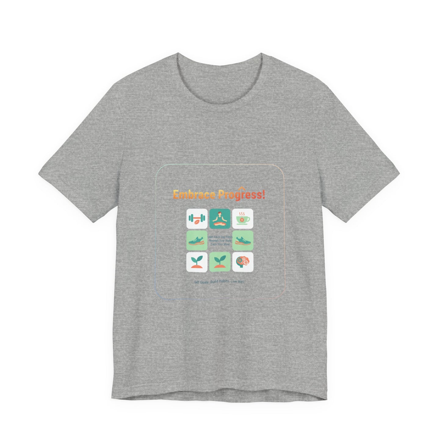 Embrace Progress Checklist Tee | NY resolution, fitness goal