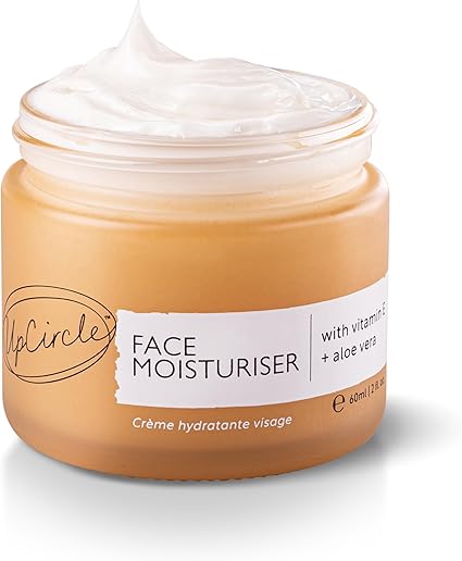 UpCircle Face Moisturiser with Argan Powder 60ml - Nourishing Day Cream - Vitamin E, Aloe Vera, Glycerin, Shea + Coconut Butter - Natural, Vegan + Cruelty-Free