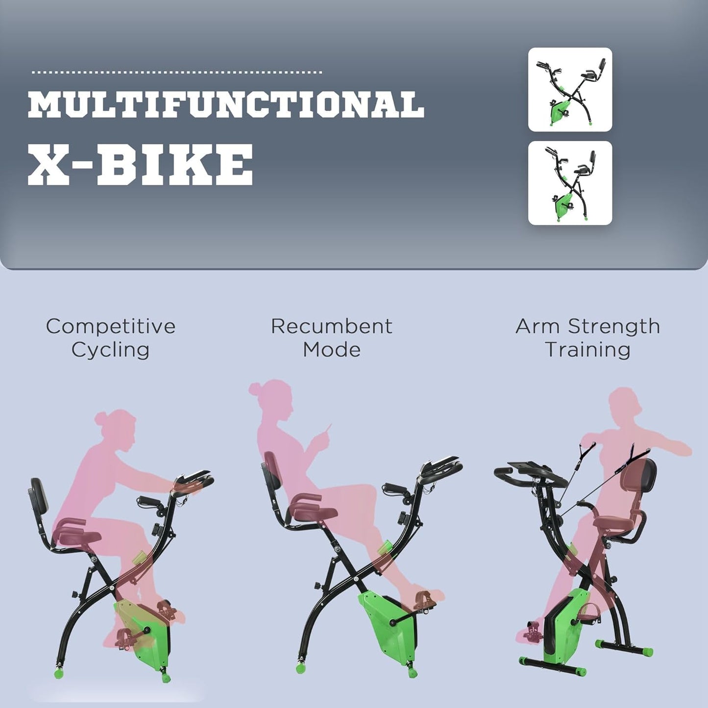 1Folding Exercise Bike.