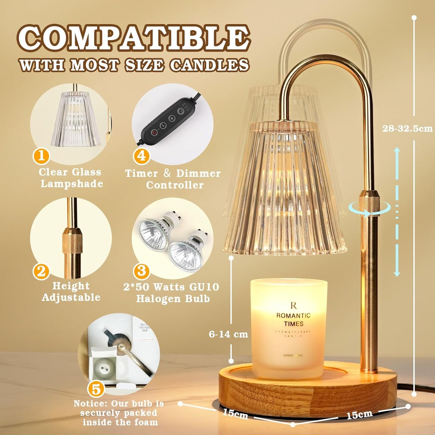 Candle Warmer Lamp with Diriends.