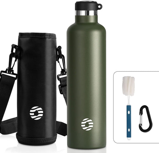 Vacuum Insulated Stainless Steel Water Bottle – 750ml / 1000ml Leakproof Flask