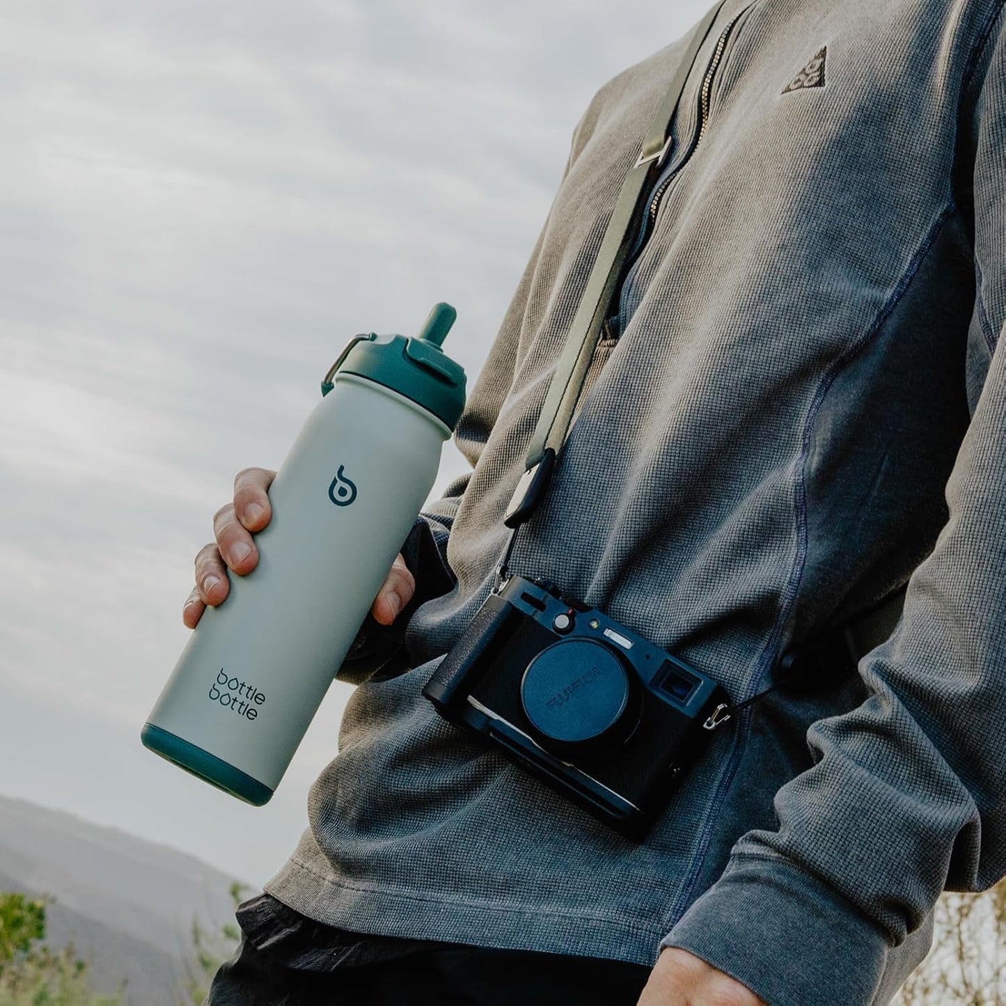 Insulated Water Bottle Stainless Steel 700ml（24oz(green)