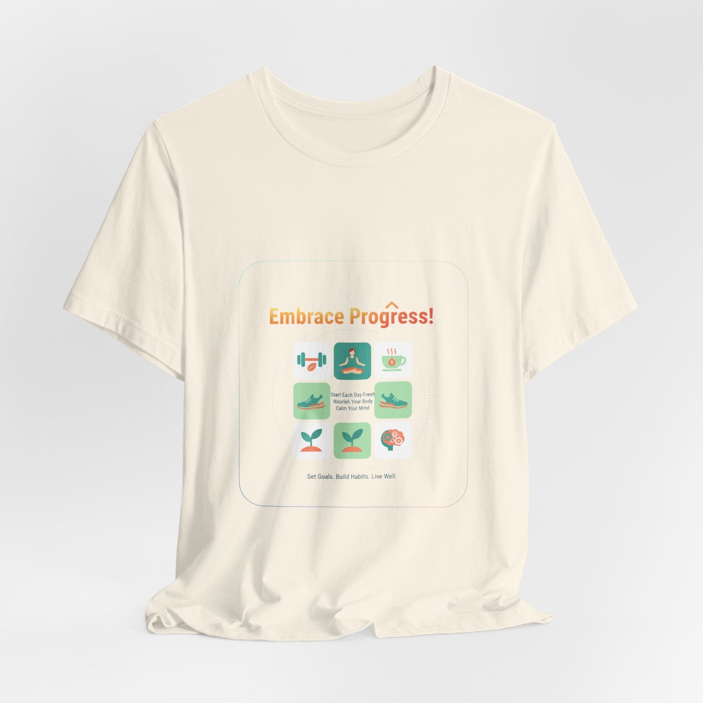 Embrace Progress Checklist Tee | NY resolution, fitness goal