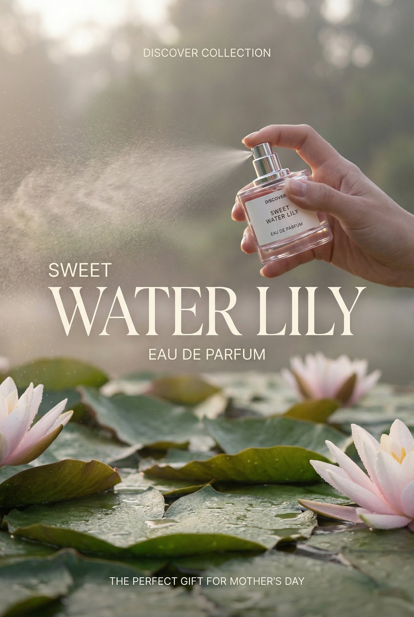 Sweet Water Lily Eau De Parfum 50ml, perfect gift for mother's day