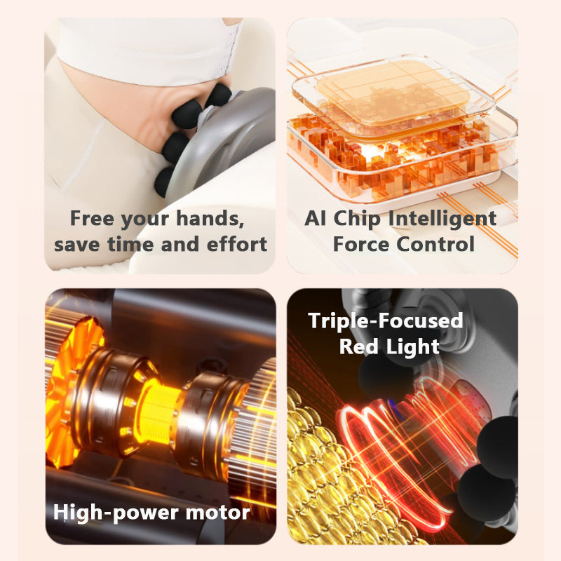 22-Head Fascia Gun High-Frequency Vibration Body Massage Gun Back Waist Massager