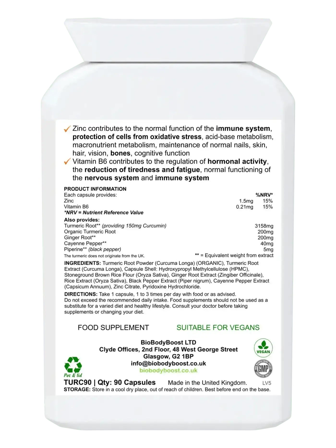 CurcuminBoost Organic Turmeric Curcumin Capsules